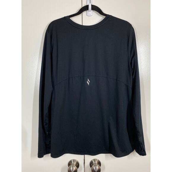 Skechers Black Crew Round Neck Long Sleeve Athletic Tee Size 2XL - Picture 6 of 9